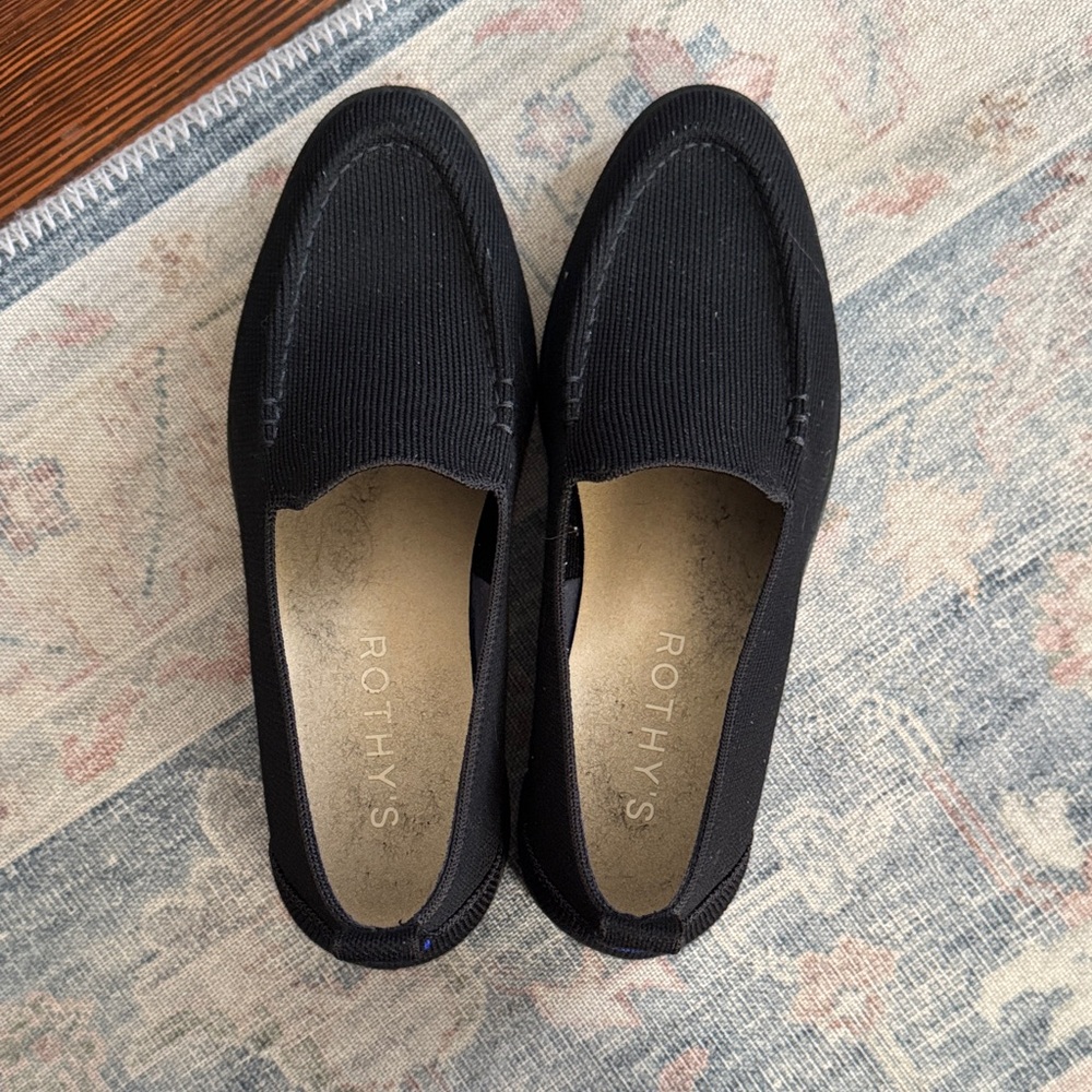 Rothy's Black Knit Loafers